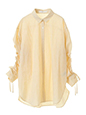 イージーケアバックギャザーリボンシャツ | 17度 服装