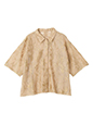 【2点セット】メッシュレース半袖シャツ+スカーフ ｜気温23度の服装はコレ！最高/最低23度別の正解コーデ【2026年最新】｜ストライプクラブ