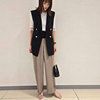 oka / 163cm | 春 夏 シアーシャツ コーデ