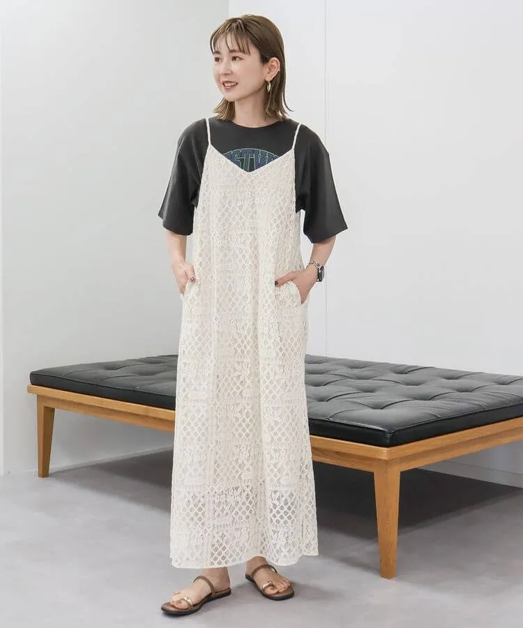 レースキャミロングワンピース